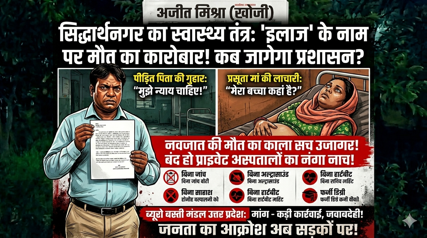 सिद्धार्थनगर का स्वास्थ्य तंत्र: 'इलाज' के नाम पर मौत का कारोबार, कब जागेगा प्रशासन? 11 1779851394056