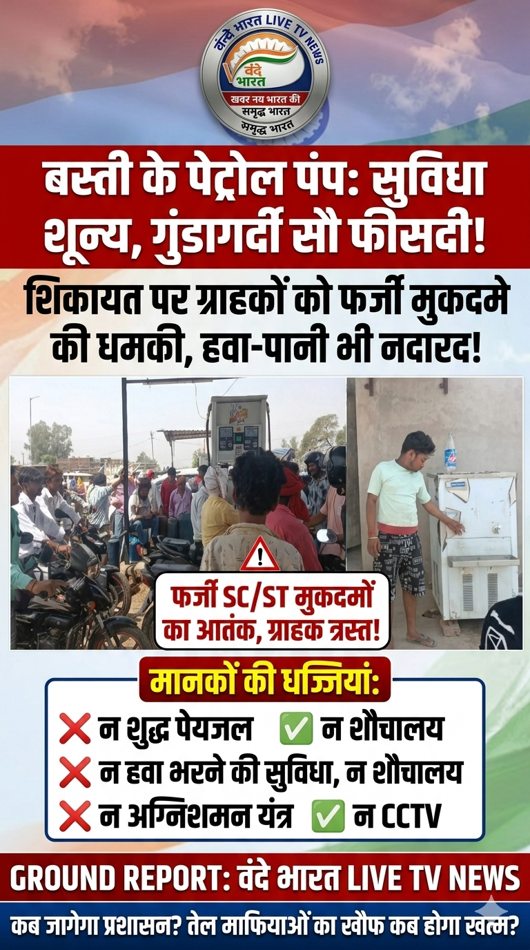 "बस्ती में 'तेल माफियाओं' का बोलबाला: कानून ताक पर, ग्राहकों की सुरक्षा दांव पर!" 1 1779869016011