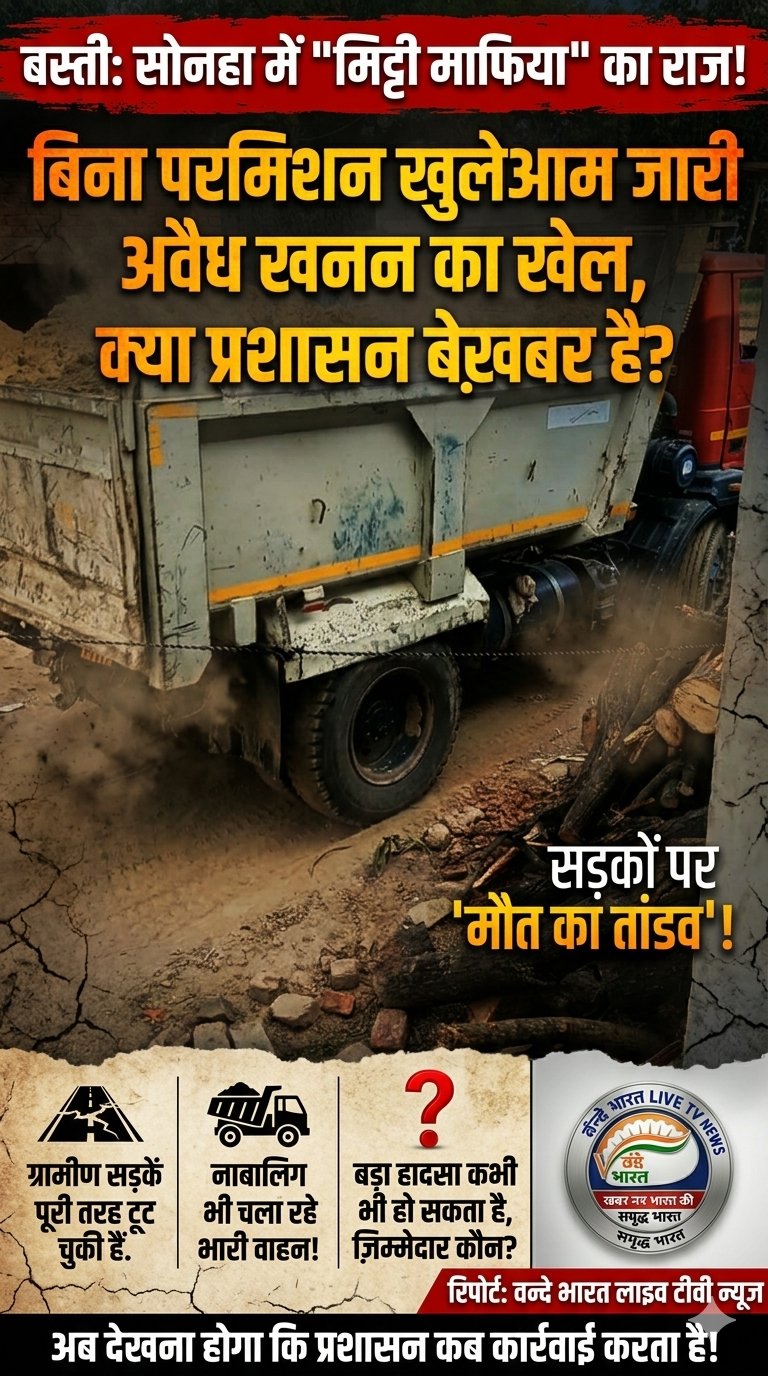 बस्ती में 'मिट्टी माफिया' का राज: बिना परमिशन चल रहा मौत का खेल, प्रशासन मौन 1 1780225709969