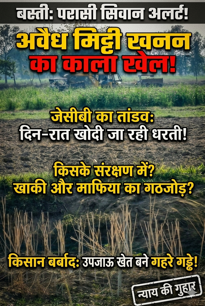 बस्ती का 'परासी' बना खनन माफियाओं का अड्डा: जेसीबी का तांडव, प्रशासन मौन! 1 1780234007264