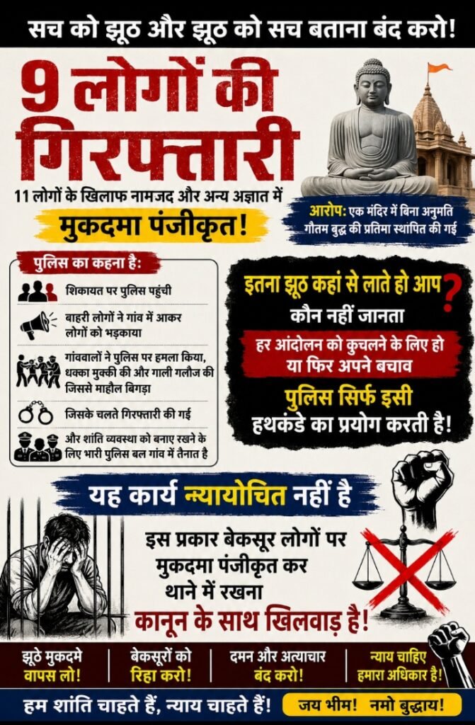 मंदिर में प्रतिमा स्थापना विवाद के बाद 9 गिरफ्तार, गांव में भारी पुलिस बल तैनात 4 IMG 20260529 082107