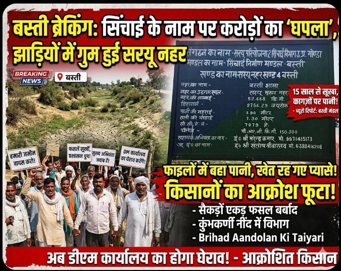 "सिंचाई विभाग का कागजी खेल: फाइलों में बहा पानी, खेत रह गए प्यासे" 1 Screenshot 20260513 124128