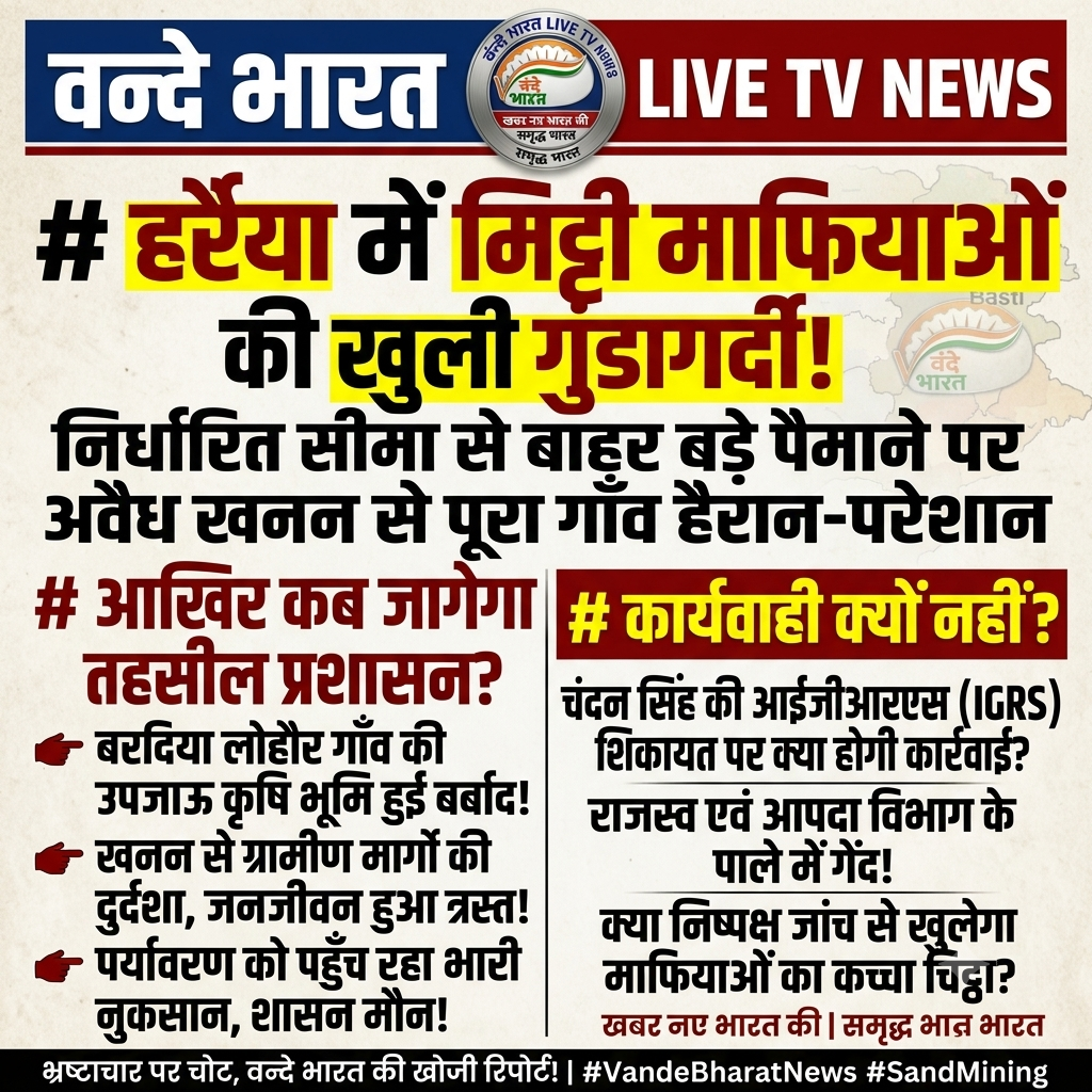 हर्रैया में 'मिट्टी माफिया' का तांडव: प्रशासन की चुप्पी, आखिर किसकी शह पर हो रहा यह खेल? 1 1781077455905