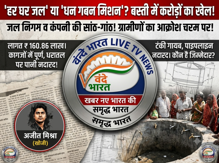 💧’हर घर जल’ का दम तोड़ता सपना: कागजों में बिछी पाइपलाइन, धरातल पर प्यासी जनता!💧