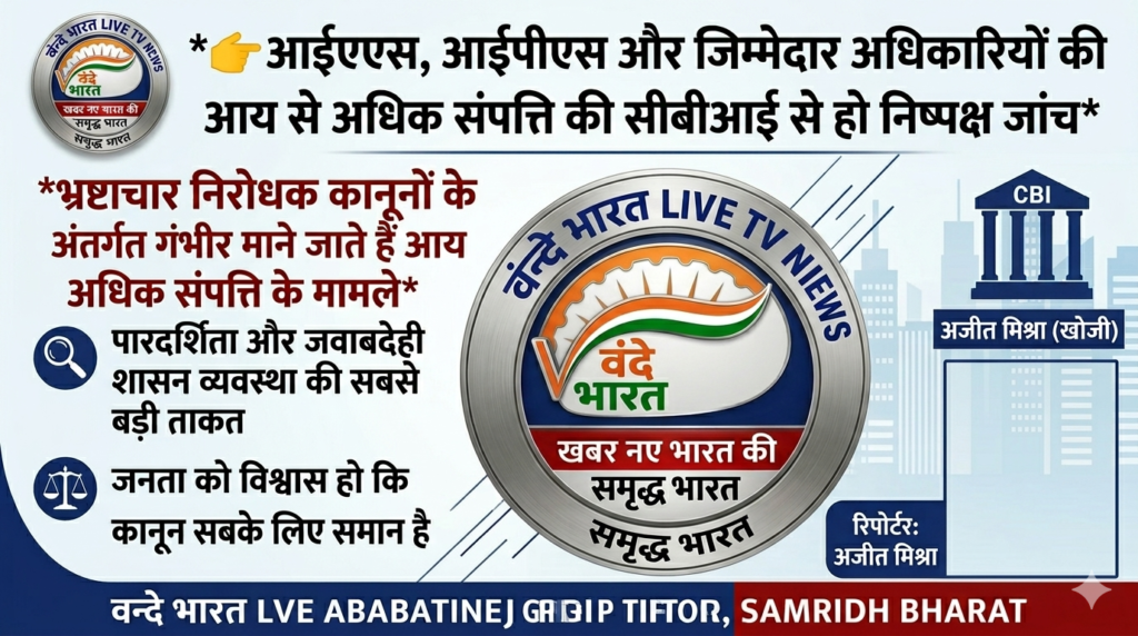 प्रशासनिक पारदर्शिता और आय से अधिक संपत्ति की निष्पक्ष जांच की आवश्यकता 1 1781329974112
