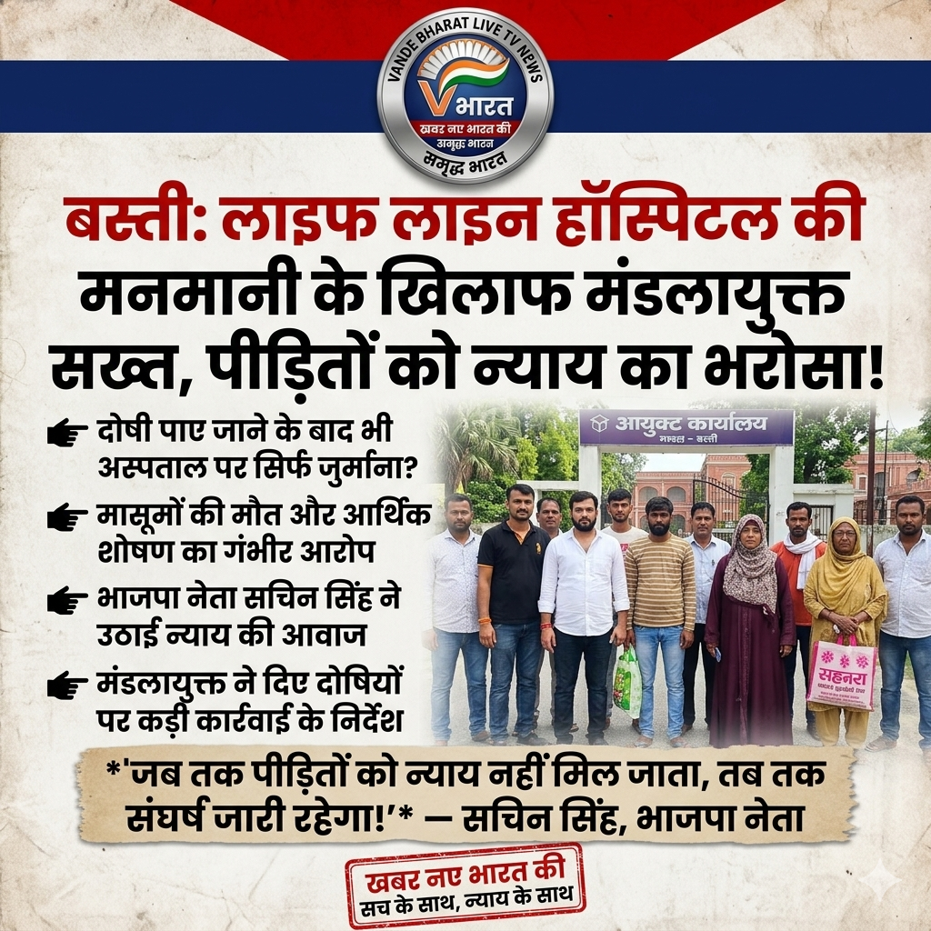 बस्ती: लाइफ लाइन हॉस्पिटल की मनमानी पर मंडलायुक्त सख्त, पीड़ितों को न्याय का भरोसा 11 1781850165463