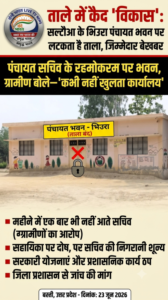 "सल्टौआ का पंचायत भवन: विकास पर जड़ा ताला, सचिव का 'सरकारी' बहाना!" 1 1782205094765