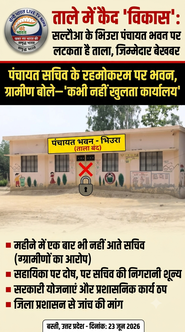 “सल्टौआ का पंचायत भवन: विकास पर जड़ा ताला, सचिव का ‘सरकारी’ बहाना!”