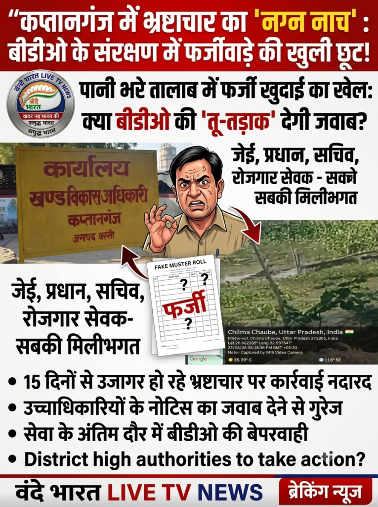 कप्तानगंज में भ्रष्टाचार का 'नग्न नाच': बीडीओ के संरक्षण में फर्जीवाड़े की खुली छूट! 1 1782266747870