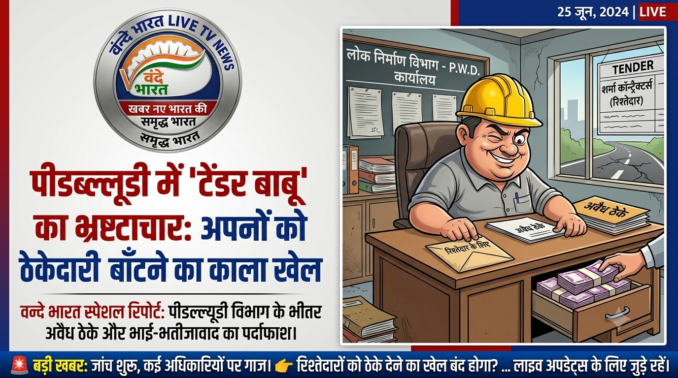 पीडब्ल्यूडी में 'टेंडर बाबू' का भ्रष्टाचार: अपनों को ठेकेदारी बाँटने का काला खेल 1 1782391562586