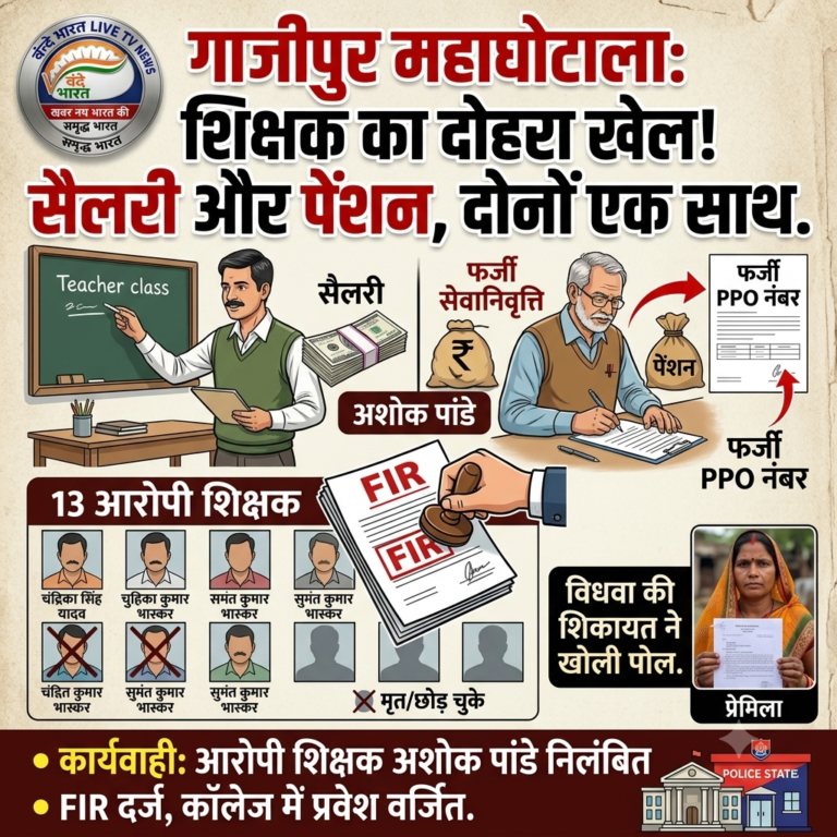 गाजीपुर: ड्यूटी के साथ पेंशन का खेल, शिक्षा विभाग में मचा हड़कंप!