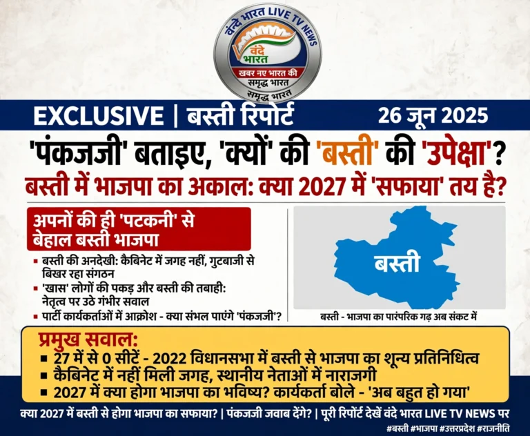 अपनों की ही ‘पटकनी’ से बेहाल बस्ती भाजपा, क्या संभल पाएंगे ‘पंकजजी’?