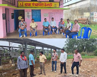 धमतरी/सूर्य घर योजना से रोशन होगा ठेनही गांव, जिला पंचायत अध्यक्ष अरुण सार्वा ने किया सोलर प्लांट का निरीक्षण 1 1000504214