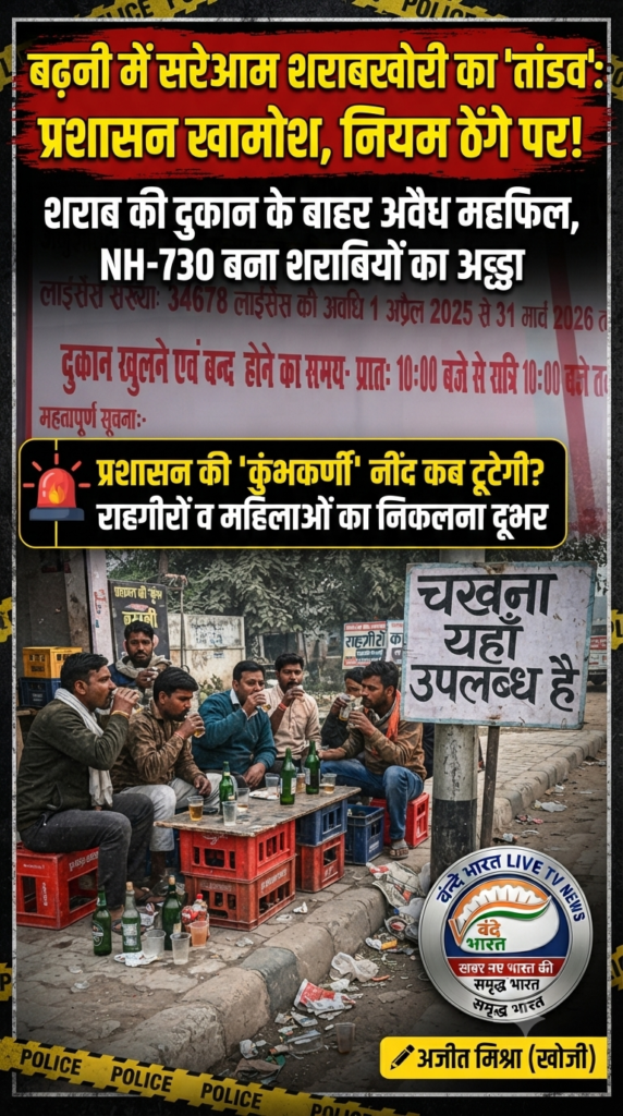बढ़नी: जहाँ 'बोर्ड' पर कानून, सड़क पर 'जाम' का राज! कानून सो रहा, शराबी पी रहे: बढ़नी प्रशासन की 'कुंभकर्णी' नींद कब टूटेगी? 1 1783042962152