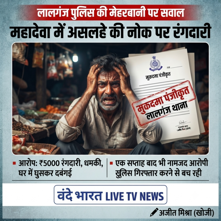 बस्ती: लालगंज में असलहे की नोक पर रंगदारी, एक सप्ताह बाद भी नामजद आरोपी पुलिस की गिरफ्त से दूर