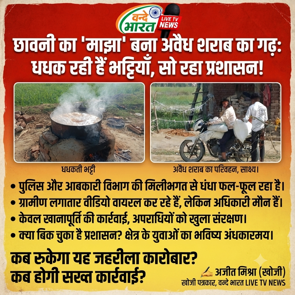 पुलिस-आबकारी की 'मिलीभगत' का कच्चा चिट्ठा: छावनी में फल-फूल रहा अवैध शराब का साम्राज्य 1 1783416618007