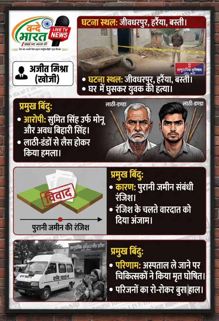 जीवधरपुर हत्याकांड: गाली देने से मना करने पर युवक को घसीटकर उतारा मौत के घाट, आरोपी पिता-पुत्र पर केस दर्ज