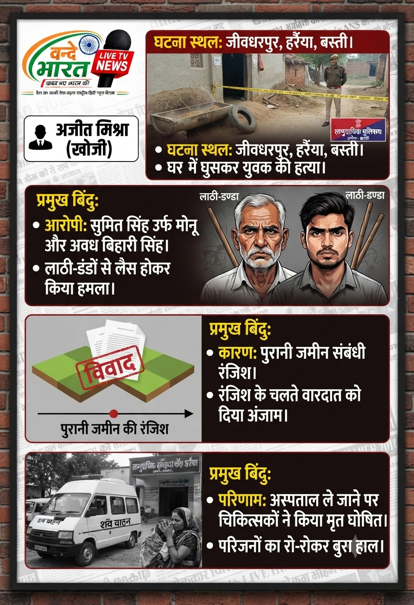 जीवधरपुर हत्याकांड: गाली देने से मना करने पर युवक को घसीटकर उतारा मौत के घाट, आरोपी पिता-पुत्र पर केस दर्ज 11 1784008193020