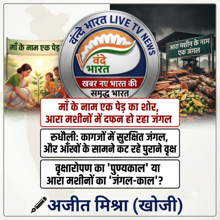 “वृक्षारोपण का ‘पुण्यकाल’ या आरा मशीनों का ‘जंगल-काल’? रुधौली से एक सवाल”