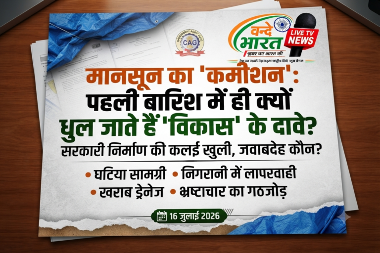 मानसून की मार नहीं, सिस्टम की हार: निर्माण कार्यों में जवाबदेही का घोर अभाव।