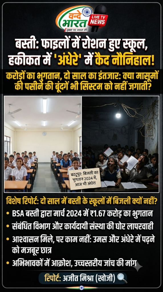 बस्ती शिक्षा विभाग की घोर लापरवाही: पैसा जमा, फिर भी स्कूलों में क्यों नहीं पहुंची बिजली? 1 1784375358627