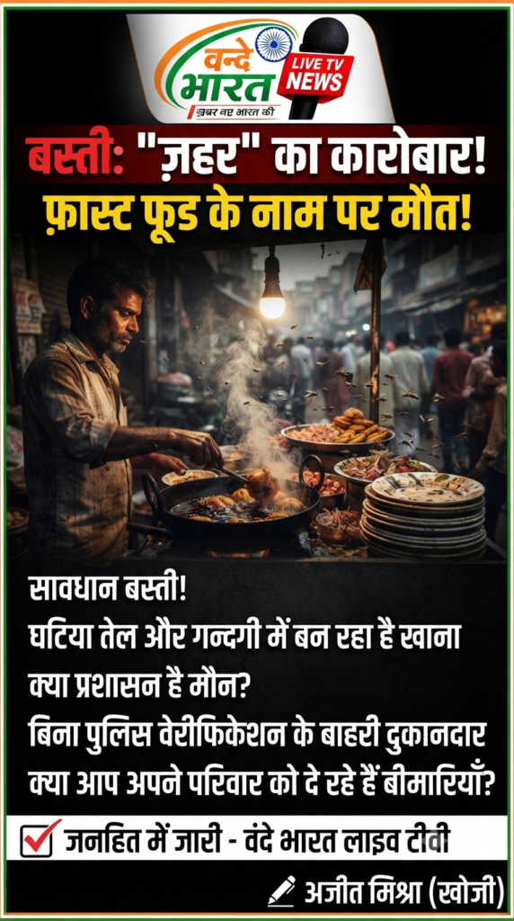 बस्ती में 'ज़हर' का कारोबार: फ़ास्ट फूड के नाम पर परोसी जा रही मौत, प्रशासन मौन! 1 1784378458941