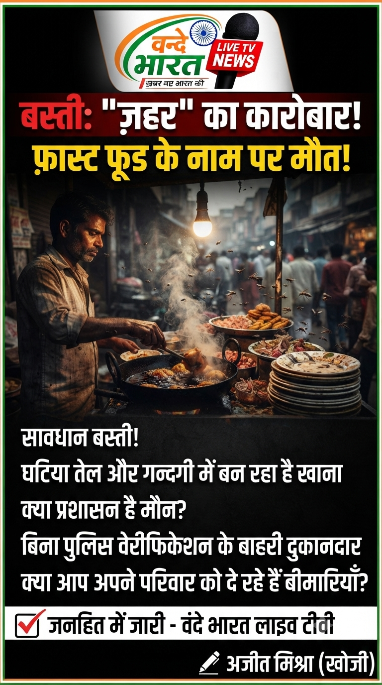 बस्ती में 'ज़हर' का कारोबार: फ़ास्ट फूड के नाम पर परोसी जा रही मौत, प्रशासन मौन! 1 1784378458941