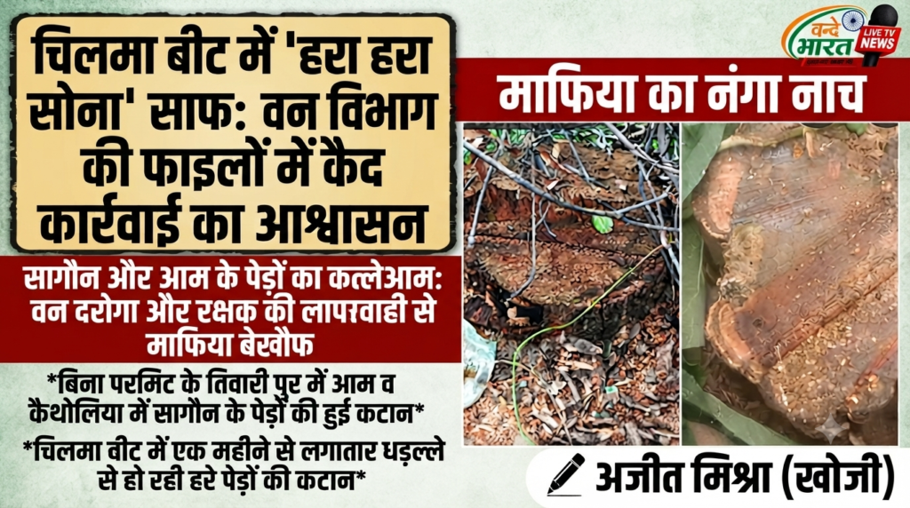 चिलमा बीट में पेड़ों की कटान जारी: क्या वन विभाग की मिलीभगत से पल रहे हैं माफिया? 1 1784467206698
