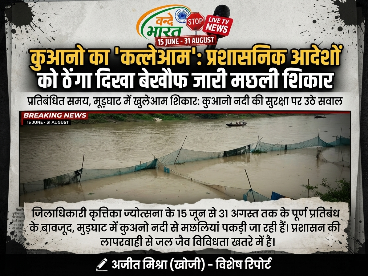 कुआनो का 'कत्लेआम': प्रशासनिक आदेशों को ठेंगा दिखा बेखौफ जारी मछली शिकार 1 1784523160838