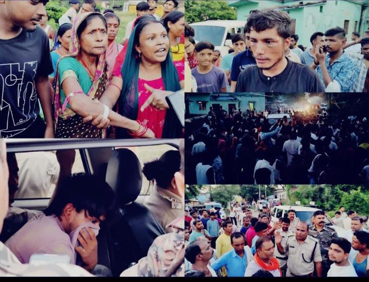 धनबाद जिले के कतरास थाना क्षेत्र अंतर्गत कतरास-तोपचांची मार्ग स्थित फुलवार बस्ती के पास शुक्रवार शाम ग्रामीणों ने एक आरोपी को दबोचा 11 IMG 20260704 WA0041