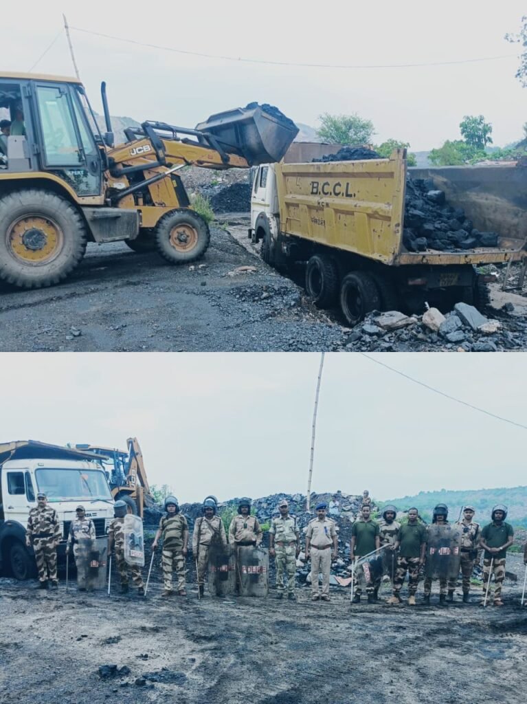 ब्लॉक-2 क्षेत्र में अवैध कोयले के खिलाफ संयुक्त रूप से छापेमारी... पुलिस,सीआईएसएफ,व बीसीसीएल अधिकारी की जबरदस्त कार्यवाई 1 IMG 20260708 WA0214
