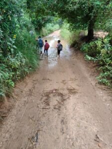 कुमावतों की ढाणी के पास बरसाती पानी से ग्रेवल सड़क पर भराव,स्कूली बच्चों, बुजुर्गों और श्रद्धालुओं को हो रही परेशानी ,मुख्य मार्ग प्रभावित, प्रशासन से कार्रवाई की मांग 5 IMG 20260721 WA0047