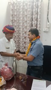 शिवजी राम बावरी बने पाली में उप पंजीयक खारड़ा सरपंच प्रतिनिधिमंडल ने किया स्वागत। 12 IMG20260717115808 02