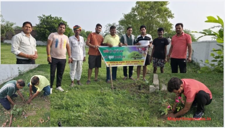 बारां: ‘एक पेड़ मां के नाम’ अभियान के तहत मंदिर परिसर में किया गया सघन वृक्षारोपण