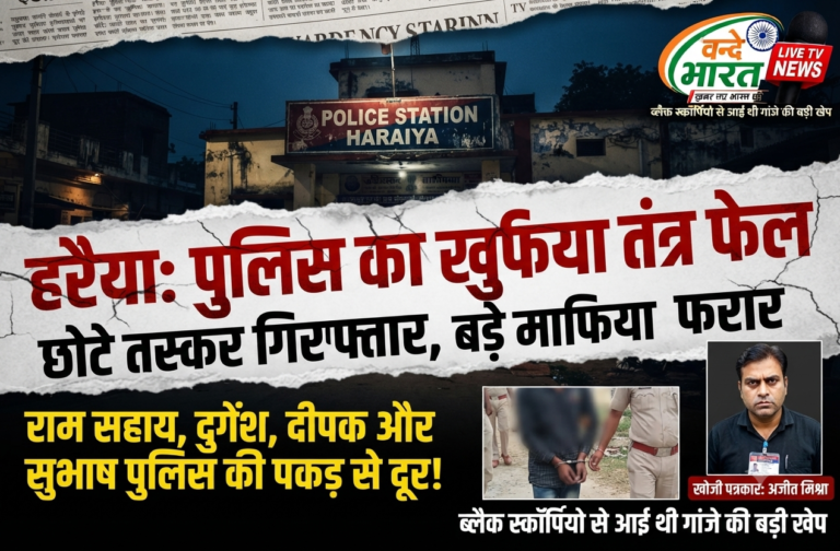 बस्ती: हरैया थाना क्षेत्र में पुलिस और बड़े गांजा तस्करों की साठगांठ या बेबसी? छोटे तस्करों पर कार्रवाई, बड़े तस्कर मौज में।