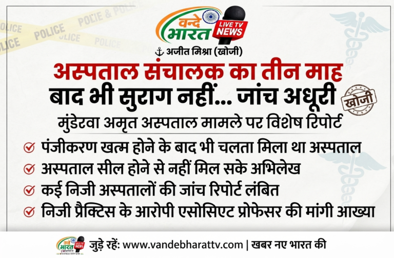 अस्पताल संचालक का तीन माह बाद भी सुराग नहीं… जांच अधूरी: अमृत अस्पताल में महिला की मौत का मामला, नामजद प्राथमिकी दर्ज होने के बावजूद संचालक की गिरफ्तारी नहीं हो सकी है.