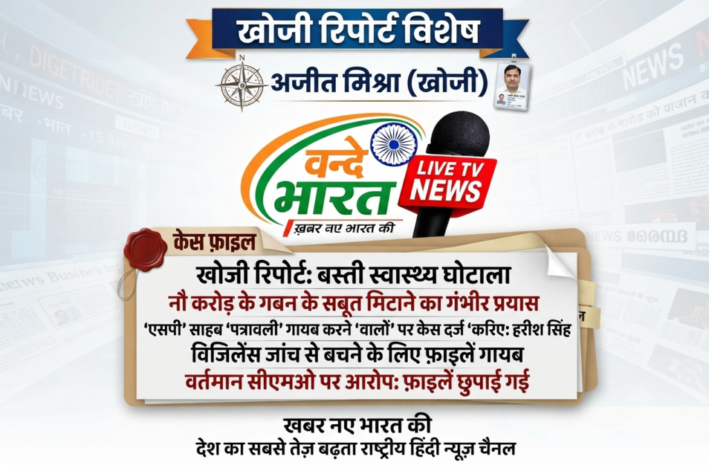बस्ती के मुख्य चिकित्सा अधिकारी कार्यालय में हुए लगभग नौ करोड़ रुपये के घोटाले की विजिलेंस जांच के दौरान साक्ष्य मिटाने और पत्रावलियाँ गायब करने का गंभीर आरोप. 1 1787882109608