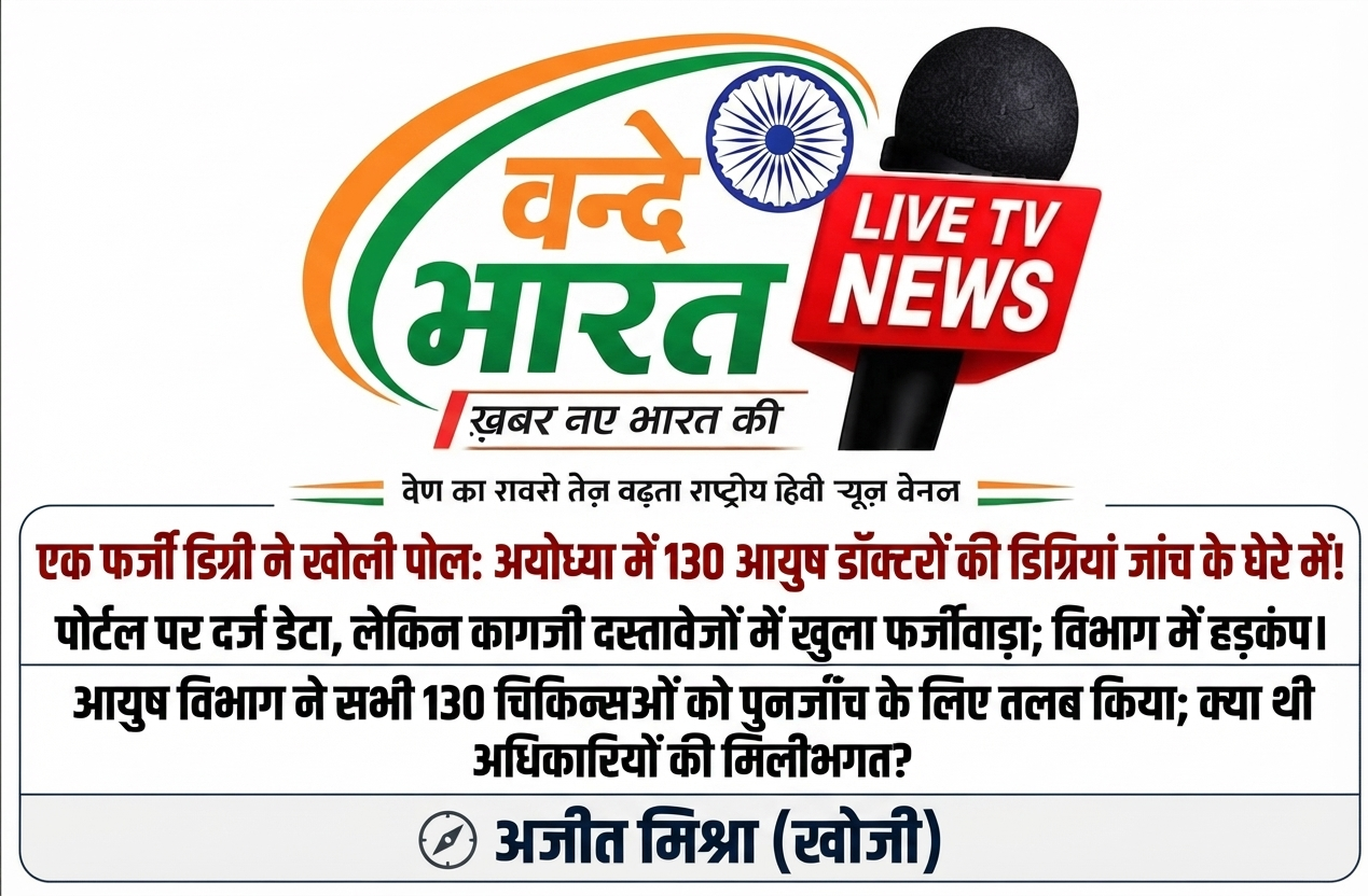 आयुष विभाग में हड़कंप: कुमारगंज कांड के बाद अब सभी 130 बीएमएस-बीयूएमएस चिकित्सकों के प्रमाण पत्रों की होगी पुनर्जांच। 1 1787921660508