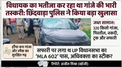 'विधायक का भतीजा' कर रहा था गांजे की भारी तस्करी, छिंदवाड़ा पुलिस की कार्रवाई में 320 किलो गांजा, पिस्तौल और लग्जरी वाहन बरामद 7 1787975537124