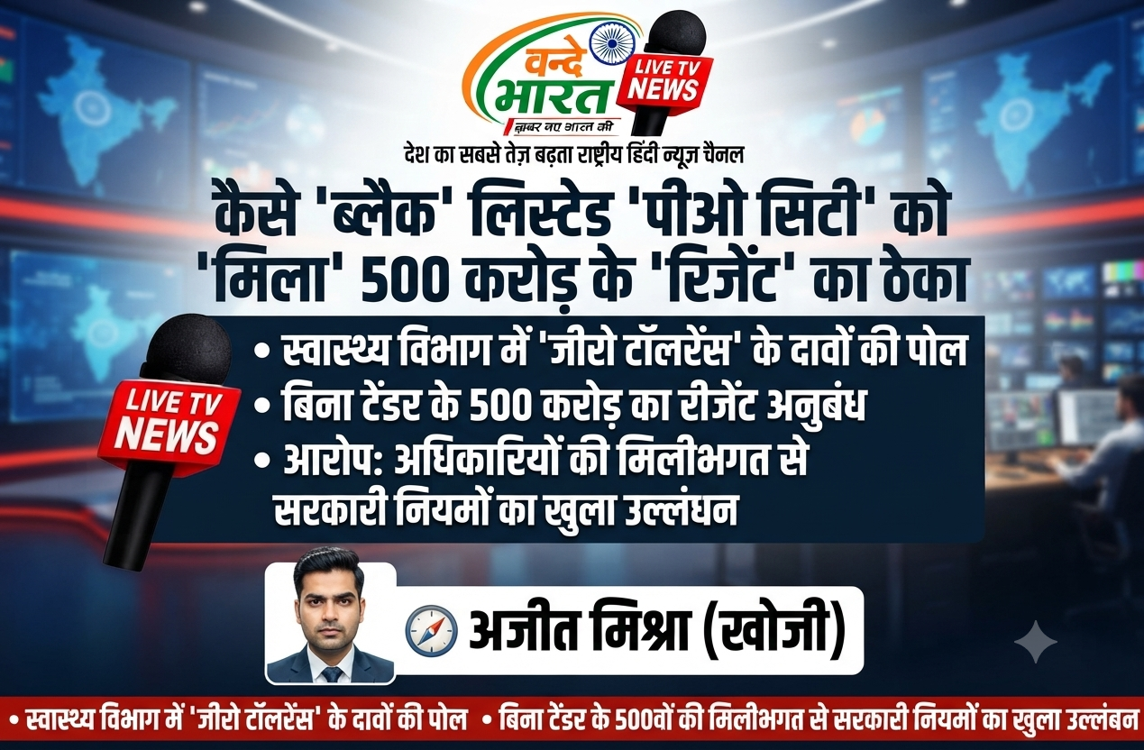 स्वास्थ्य विभाग में 'जीरो टॉलरेंस' के दावों की पोल: बस्ती में लखनऊ मेडिकल कॉलेज द्वारा ब्लैकलिस्टेड फर्म 'पीओ सिटी' को 500 करोड़ का रीजेंट ठेका बिना टेंडर के देने का गंभीर मामला। 1 1787980902294