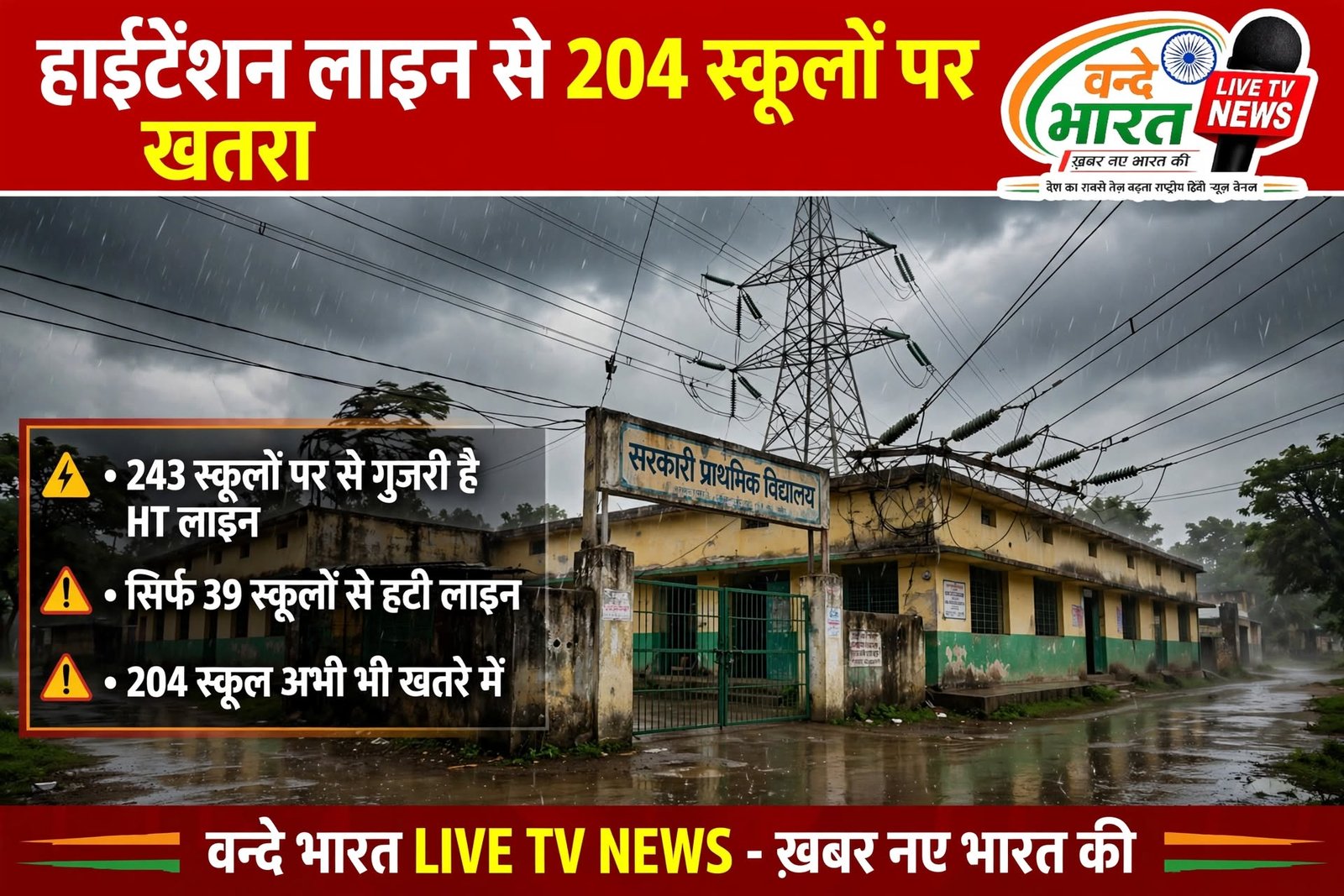 Basti News: 243 स्कूलों के ऊपर से गुजर रही हाईटेंशन लाइन, सिर्फ 39 से हटी, 204 पर अभी भी खतरा 1 785838023 1057980923645019 1824145435192283630 n