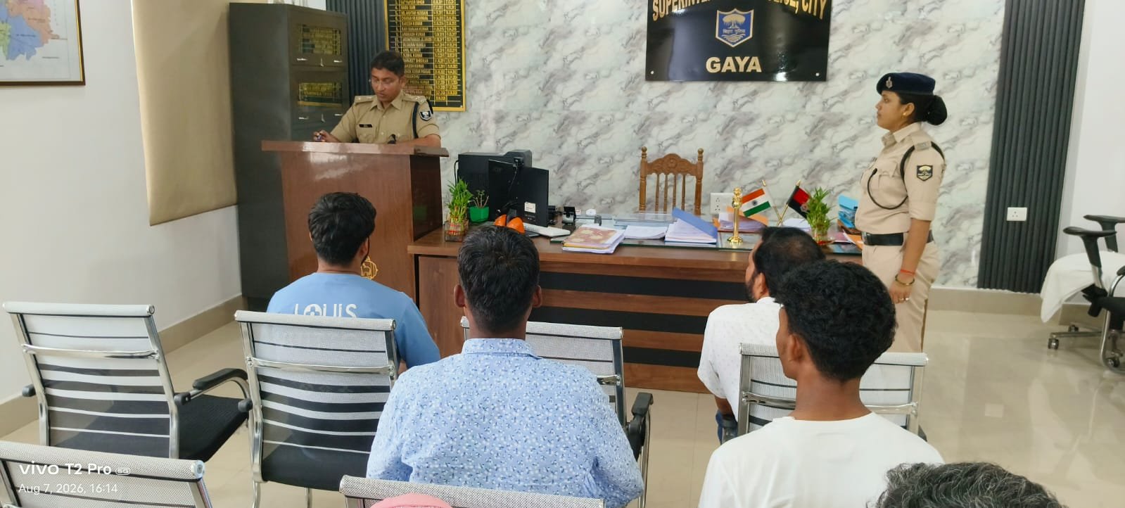 नगर पुलिस अधीक्षक गया के द्वारा जनता दरबार में आमजनों की शिकायतें सुनी गई l 1 IMG 20260807 WA0172