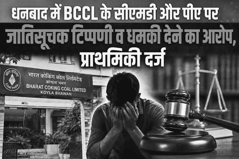 धनबाद में BCCL CMD पर जातिसूचक टिप्पणी व धमकी का आरोप, कोर्ट के आदेश पर FIR