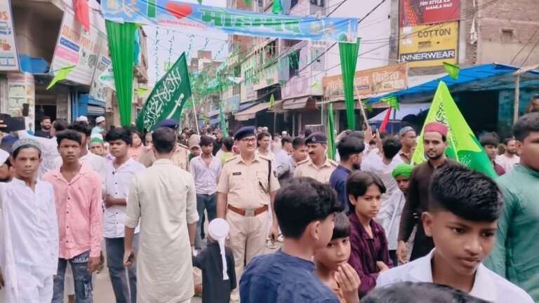 आज नगर पुलिस अधीक्षक गया द्वारा कोतवाली थाना अंतर्गत करबला क्षेत्र में मिलाद उन -नवी पर्व के अवसर पर निकाले जा रहे जुलुश का निरीक्षण किया गया l