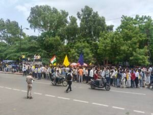 विश्व आदिवासी दिवस पर भील, मीणा समाज ने रैली निकाली: बोले- सरकारी सेवा में आरक्षण, छात्रावास निर्माण के लिए जमीन दो। 6 IMG20260809124843