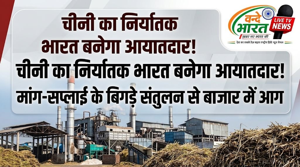चीनी का निर्यातक भारत बनेगा आयातदार! मांग-सप्लाई के बिगड़े संतुलन से बाजार में आग 1 IMG 20260822 101316 882