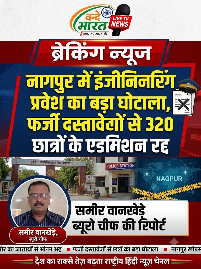 नागपुर में इंजीनियरिंग प्रवेश का बड़ा घोटाला, फर्जी दस्तावेजों से 320 छात्रों के एडमिशन रद्द*