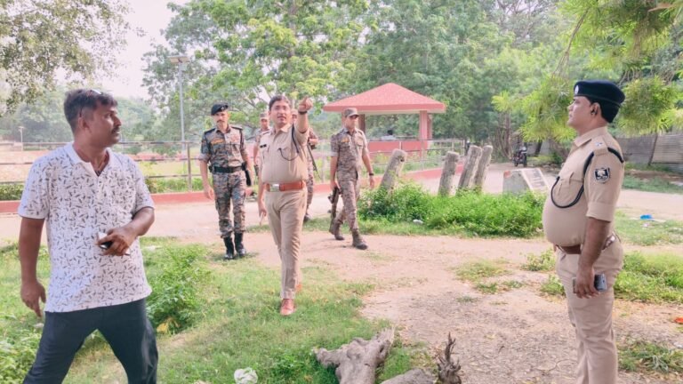 मुख्यमंत्री, बिहार के गया आगमन के मद्देनजर नगर पुलिस अधीक्षक गया द्वारा गांधी मैदान, गया का निरीक्षण किया गया l