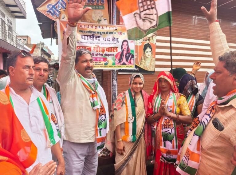 कठूमर निकाय चुनाव में सांसद संजना जाटव की सक्रियता जोरो पर