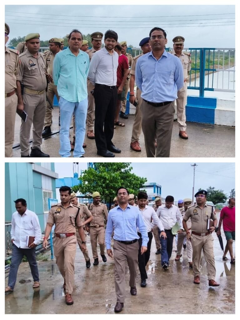 बांध का DM साहब एवं SP ने किया निरीक्षण, अलर्ट मोड पर प्रशासन